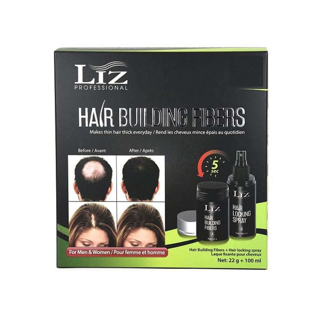 Liz Professional Hair Building Fibers Kit Black Icon Cuts